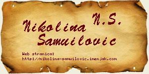 Nikolina Samuilović vizit kartica